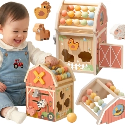 Grange d'activités en bois Montessori TOOKY TOY