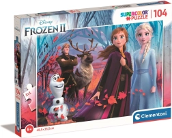 Puzzle 104 pièces CLEMENTONI LA REINE DES NEIGES 2 – super color