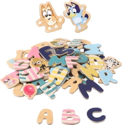 Bluey : alphabet magnétique en bois et images pour enfants