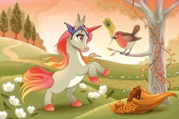 Puzzle en bois poney mignon 50 pièces