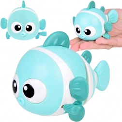 Poisson-clown jouet à remontoir coloré