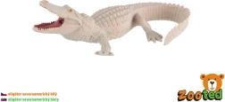 Figurine d’alligator américain blanc, 15 cm