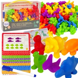 WOOPIE Ensemble éducatif Apprendre à compter Montessori Dino Puzzle 95 pcs