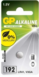 Piles bouton alcalines GP LR41, 10 pièces