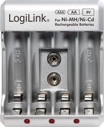 Chargeur de batteries pour batteries Ni-MH, Ni-Cd, AA, AAA, 9 V