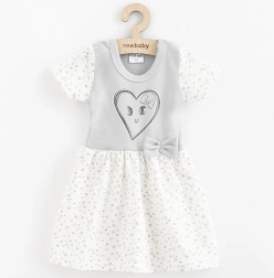 robe bébé en coton NEW BABY petits cœurs
