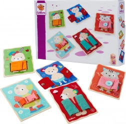 Jeu éducatif en bois – tableaux d’habillage des animaux EICHHORN