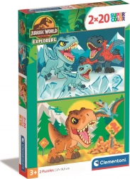 Puzzle 2x20 pièces Jurassic World