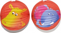 Lanterne en papier ronde à motif animal 25 cm