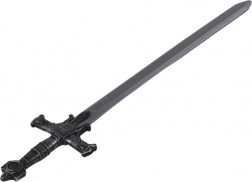 Épée de guerrier en plastique avec poignée ornée et effets sonores 80 cm