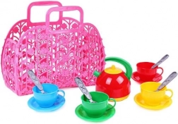 Ensemble de thé pour enfants coloré dans un sac en plastique