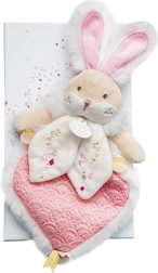 Coffret cadeau doudou lapin rose ami