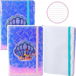 Carnet holographique avec coquillage et confettis A5 70 feuilles