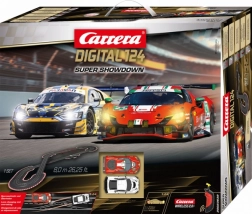 Circuit Carrera Digital 124 Super Showdown 8 m avec Ferrari 296 GT3 et Audi R8 LMS GT3