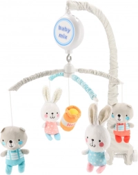 Mobile électronique pour berceau avec mélodies BABY MIX – oursons et lapins