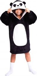 Cozy Noxxiez CH326 Panda - couverture sweat à capuche chauffante pour enfants 7 - 12 ans