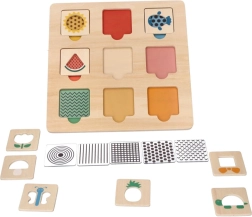 Puzzle éducatif en bois avec motifs 28 × 28 cm