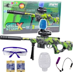Carabine AWM à billes d’eau verte avec lunettes 61 cm