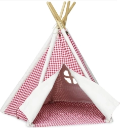 Mini tipi pour poupées – à carreaux