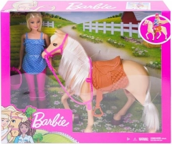 Barbie set d’équitation avec cheval et casque