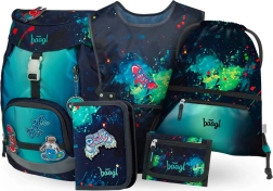Baagl set Airy Chill : sac d’école, trousse, sac de sport, tablier, porte-monnaie