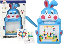Tableau magnétique Lapin avec 7 motifs et stylo magnétique bleu