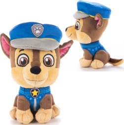 Peluche PAW PATROL Chase en pull de Noël 18 cm