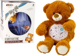 Ourson en peluche berceur avec modes nuit et jour - marron