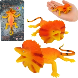 Figurine réaliste en caoutchouc extensible de lézard à collerette – 19 cm