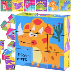 Cubes illustrés dinosaures pour enfants