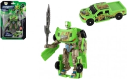Voiture transformable en robot 14 cm – modèle en plastique vert
