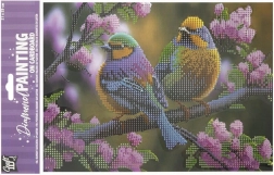 Peinture diamant sur panneau Oiseaux 29 × 21 cm