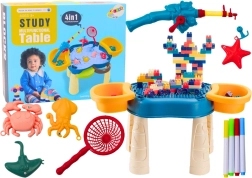 Table multifonctionnelle 4 en 1 bleue