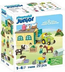 PLAYMOBIL Junior ferme avec tracteur, remorque et animaux