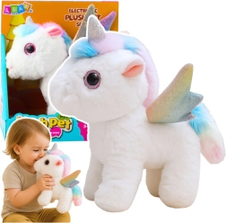 Licorne interactive en peluche avec sons et mouvement 21 cm