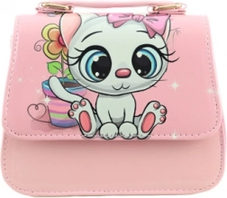 Sac à main pour enfants avec motif de chaton, rose, brillant