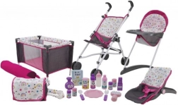 Grand set de jeu d’accessoires pour poupées, 21 pcs