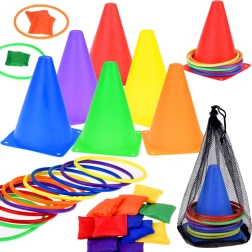 Set de jeu Quilles, Cerceaux et Sacs pour enfants