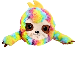 Peluche ronde d’animal au motif arc-en-ciel 30 cm