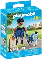 Playmobil my life coureur avec border collie