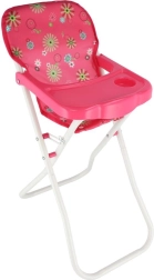 Chaise haute pour poupées avec plateau, pliable