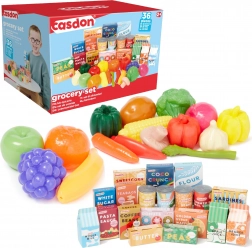 Set alimentaire pour enfants CASDON – fruits et légumes en plastique, 36 pièces
