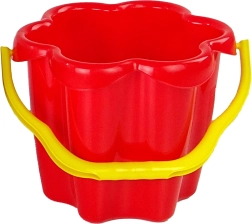 Seau en plastique Fleur pour le sable – Rouge