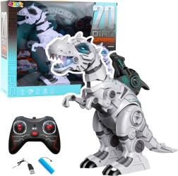 Dinosaure robotique RC avec effet de fumée, lumières et sons