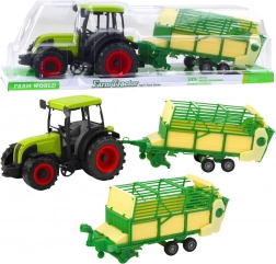 Tracteur vert avec remorque pour enfants 50 cm