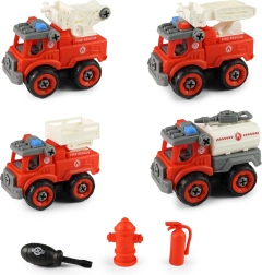 Set de camions de pompiers à visser avec accessoires