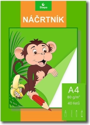 Carnet de croquis A4, 40 feuilles, 80 g/m²