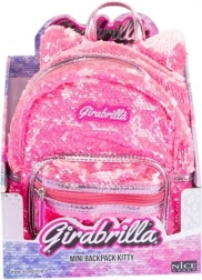 Sac à dos pour enfants GIRABRILLA rose chat à paillettes