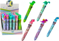 Stylo automatique multicolore Dinosaure 10 couleurs Mix