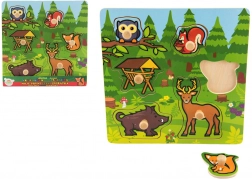 Puzzle encastrable en bois Mes premiers animaux de la forêt
